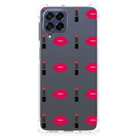 Samsung Galaxy M53 Doorzichtige Silicone Hoesje Lipstick Kiss - thumbnail