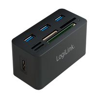 LogiLink CR0042 interface hub USB 3.2 Gen 1 (3.1 Gen 1) Type-A 5000 Mbit/s - thumbnail