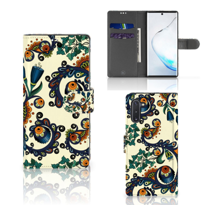 Wallet Case Samsung Galaxy Note 10 Barok Flower Wallet Case Samsung Galaxy Note 10 Barok Flower