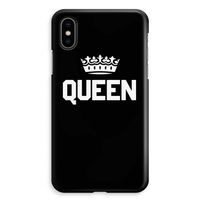 Queen zwart: iPhone XS Max Volledig Geprint Hoesje