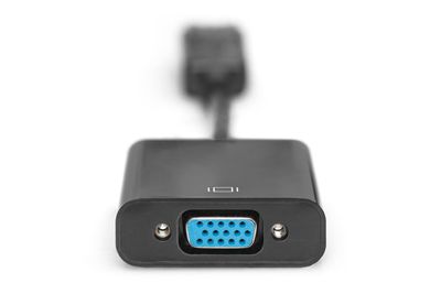 Digitus AK-340410-001-S DisplayPort / VGA Adapter [1x DisplayPort stekker - 1x VGA-bus] Zwart 15.00 cm