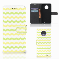 Motorola Moto G6 Plus Telefoon Hoesje Waves Yellow