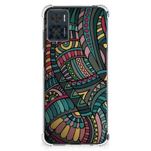 Motorola Moto E22 | E22i Doorzichtige Silicone Hoesje Aztec