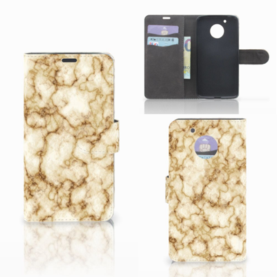 Motorola Moto G5 Bookcase Marmer Goud Motorola Moto G5 Bookcase Marmer Goud