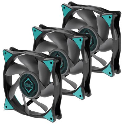 Iceberg Thermal IceGALE Computer behuizing Ventilator 12 cm Zwart 3 stuk(s)
