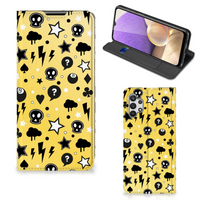 Mobiel BookCase Samsung Galaxy A32 5G Punk Geel - thumbnail