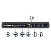 StarTech.com Universeel USB 3.0 laptop docking station Dual Video HDMI DVI VGA met audio en Ethernet - thumbnail