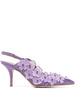 Malone Souliers sandales à fleurs brodées - Violet