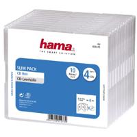 Hama CD-Slim-Pack 4, 10-pack, 00051273, transparant
