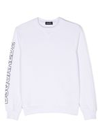 DSQUARED2 KIDS sweat en coton à logo imprimé - Blanc