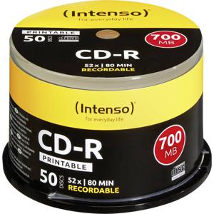 Intenso 1801125 CD-R 80 disc 700 MB 50 stuk(s) Spindel Bedrukbaar