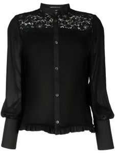 Undercover blouse à bordure en dentelle - Noir