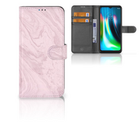 Motorola Moto G9 Play | E7 Plus Bookcase Marble Pink - Origineel Cadeau Vriendin