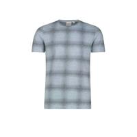 Refill by Shoeby geruit T-shirt Tacito lichtblauw