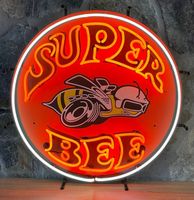 Super Bee Neon Verlichting Met Achterplaat - 60 x 60 cm - thumbnail