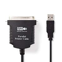 Parallelkabel - USB-A Male - Centronics 36-Pins Male - Vernikkeld - 2.00 m - Rond - PVC - Envelop