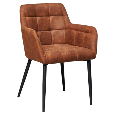Livingfurn Eetkamerstoel Bronco Cognac 85 x 62 x 64 Livingfurn Eetkamerstoel Bronco Cognac 85 x 62 x 64