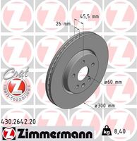 Remschijf COAT Z ZIMMERMANN, Remschijftype: Binnen geventileerd, u.a. für Opel, Vauxhall - thumbnail