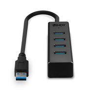 Lindy 43324 interface hub USB 3.2 Gen 1 (3.1 Gen 1) Type-A 5000 Mbit/s Zwart - thumbnail