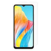 Oppo A18 Screenprotector van gehard glas - 9H - Case Friendly - Doorzichtig