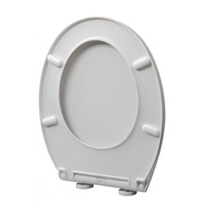 Toiletzitting Allibert Mila Afklikbaar 37,2x5,2x45 cm Soft-Close Kunststof Wit