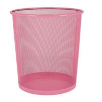 Kantoor prullenbak/papiermand 12 liter roze - thumbnail