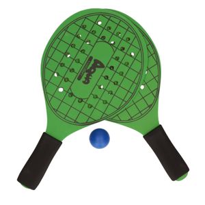 Groene beachball set met tennisracketprint buitenspeelgoed