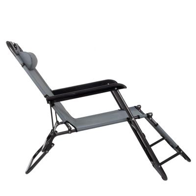 Viking Choice  Ligstoel verstelbaar met hoofdsteun - Grijs - Tuinstoel