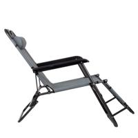 Viking Choice  Ligstoel verstelbaar met hoofdsteun - Grijs - Tuinstoel