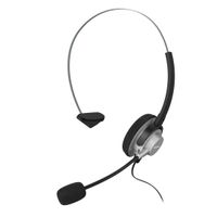 Hama 00201157 hoofdtelefoon/headset Bedraad Hoofdband Kantoor/callcenter Zwart, Zilver - thumbnail