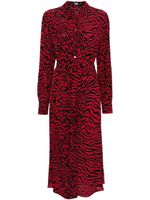 Karl Lagerfeld robe-chemise à imprimé animalier - Rouge