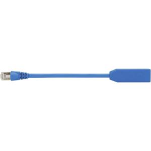 Telegärtner RJ45 Netwerk Adapter [1x RJ45-stekker - 1x RJ45-bus] 20.00 cm Blauw