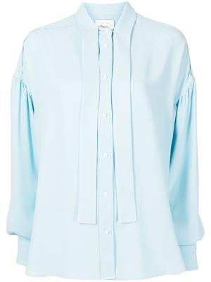 3.1 Phillip Lim pussybow satin shirt - Bleu