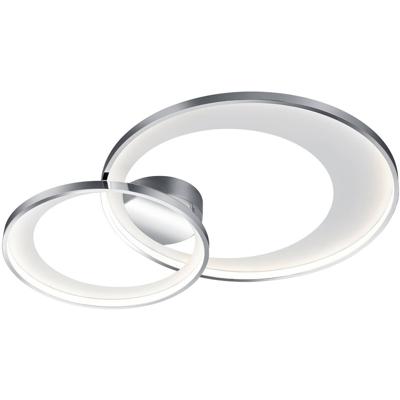 LED Plafondlamp - Trion Granity - 36W - Warm Wit 3000K - Dimbaar - Ovaal - Mat Chroom - Aluminium LED Plafondlamp - Trion Granity - 36W - Warm Wit 3000K - Dimbaar - Ovaal - Mat Chroom - Aluminium