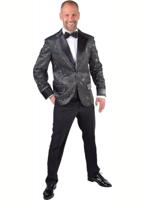 Glitter colbert, zwart