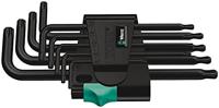 Wera 05024242001 967 PKL/9 TORX hoeksleutelset, BlackLaser, 9-delig, zwart, één maat, 9 stuks