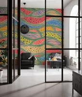 Komar Fleece Muurafbeelding - Wave Symphony - Grootte 350 x 250 cm - Behang, wanddecoratie, Woonkamer, Slaapkamer, Kantoor