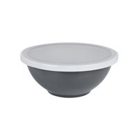 Bo-Camp - Kom met deksel - 100% Melamine - Ø 15,7 cm - Grijs