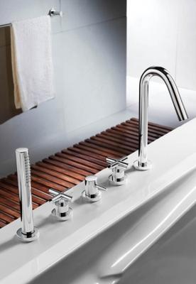 Hot Bath Chap 073 badrandcombinatie 2 knops mengkranen met uitloop...