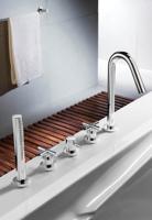 Hot Bath Chap 073 badrandcombinatie 2 knops mengkranen met uitloop...