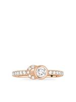 Courbet bague CO en or rose recyclé 18ct demi-pavée de diamants crées en laboratoire