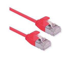 ROLINE F/UTP DataCenter Patchkabel Cat.6A (Class EA), LSOH, extra dun, rood, 0,15 m