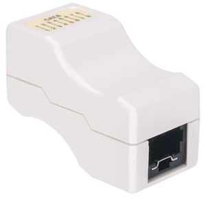 Intellinet Abschließbare Cat6 Inline-Kupplung UTP abschließbar weiß RJ45-inbouwmodule Keystone CAT 3, CAT 4, CAT 5, CAT 5e, CAT 6