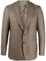 Canali blazer en laine à simple boutonnage - Marron