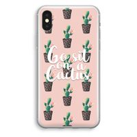 Cactus quote: iPhone X Transparant Hoesje - thumbnail