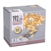 Kerstverlichting 192 warm witte lampjes op batterij 1450 cm met timer   - - thumbnail