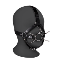 Ouch! by Shots Head Harness with Spider Gag and Nose Hooks - Black - thumbnail