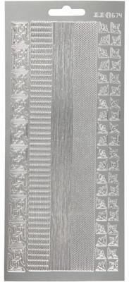 Creotime foliestickers randen en hoeken 1 stickervel zilver Creotime foliestickers randen en hoeken 1 stickervel zilver