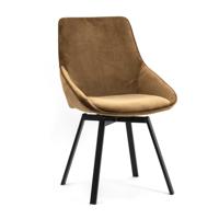 By-Boo Eetkamerstoel Beau Velvet - Oker