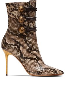 Balmain bottes Alma 95 mm en cuir - Marron